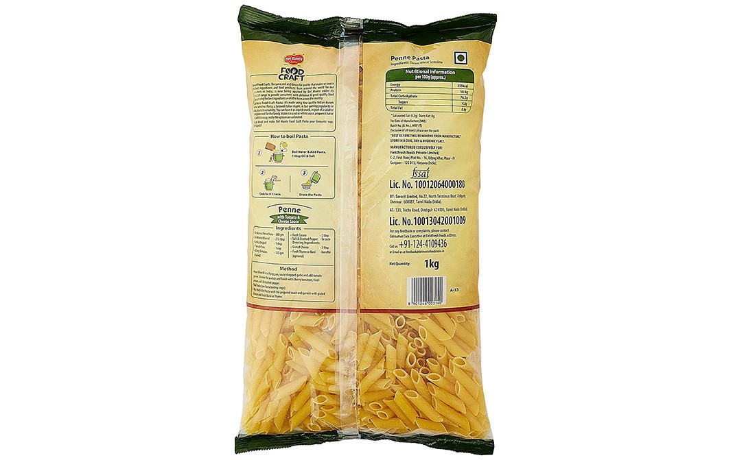 Del Monte Penne Pasta    Pack  1 kilogram